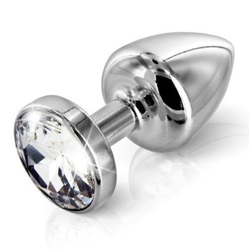 Анальная пробка со стразом Diogol ANNI round stainless steel 35мм - 3