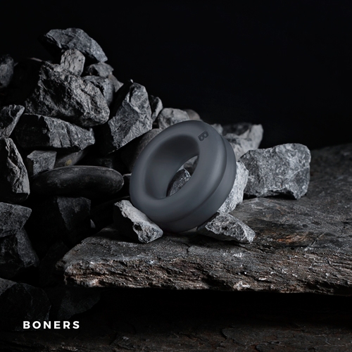 Эрекционное кольцо на член из силикона серое Boners Diamond - 2