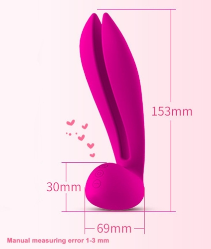 Вібратор-кролик силіконовий з гнучкими вушками Leten Multi Rabbit 7 режимів вібрації - 10