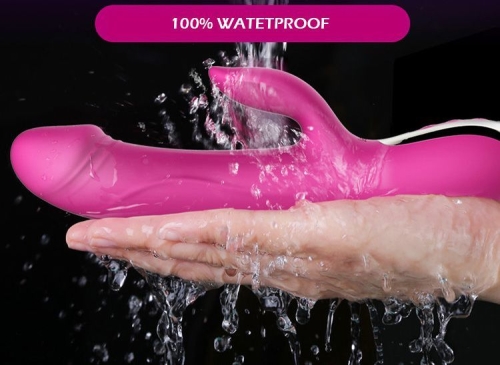 Вібратор-пульсатор силіконовий зі стимуляцією клітора Leten Automatical Thrusting Vibrator з підігрівом 10 режимів - 10