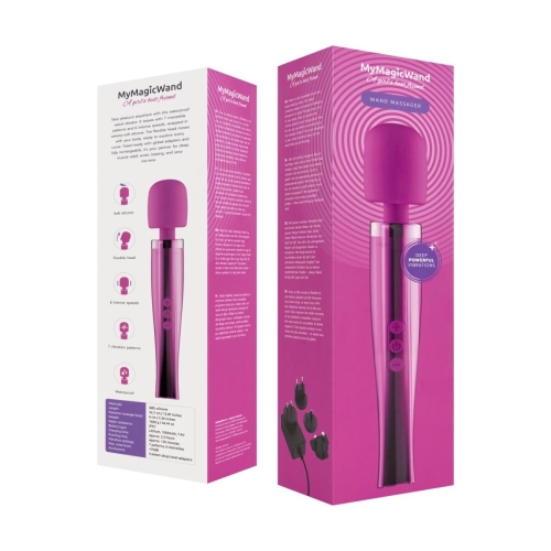Масажер у вигляді мікрофона рожевого кольору MyMagicWand - Wand Massger Electric Pink - 8