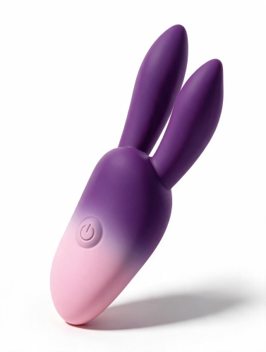 Компактный вибратор с ушками кролика фиолетово-розовый градиент UNIVIBE LUNE Rabbit 10 режимов - 1
