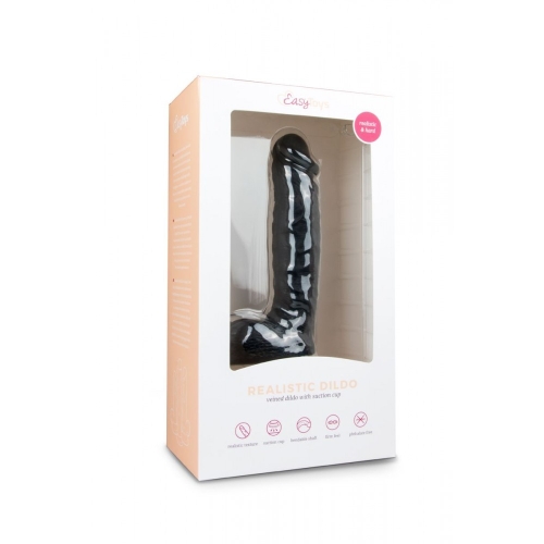 Фалоімітатор на присоску реалістичний чорний EasyToys Realistic Dildo 22,5 см - 4
