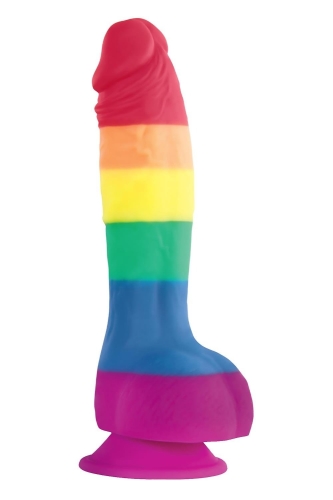 Фалоімітатор реалістичний на присосці райдужний NS Novelties на Colours Pride Edition - 1