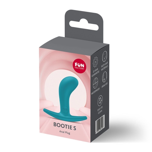 Анальна пробка з тонким бірюзовим обмежувачем Fun Factory BOOTIE розмір S - 4