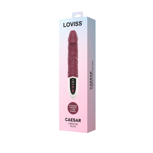 Фалоімітатор реалістичний з вібрацією фіолетовий Loviss Caeser Vibrator Dildo 12 режимів - 6