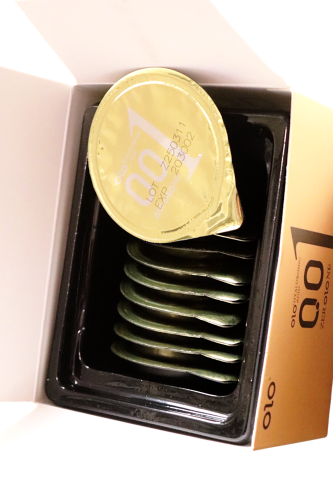 Презервативи з точками та реберцями з ультратонкого латексу OLO Hyaluronic 1 штука - 1
