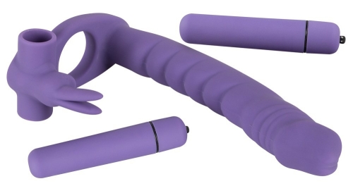 Вібронасадка на член для подвійного проникнення фіолетова You2Toys Los Analos - 3