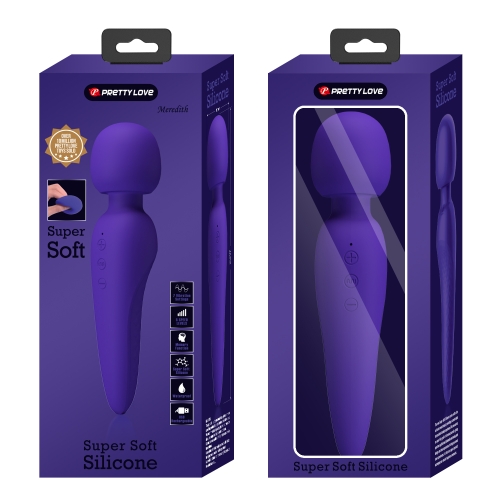 Вібромасажер Ванд у формі мікрофона фіолетового кольору Lybaile Pretty Love Meredith USB - 12