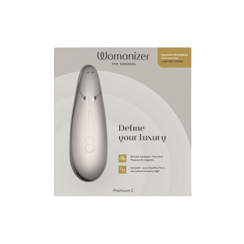 Вакуумный бесконтактный вибратор для клитора Серый Womanizer Premium 2 - 17
