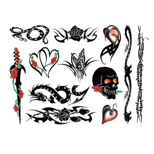Тимчасове тату Tattoo Set-Rocker Chick - 4