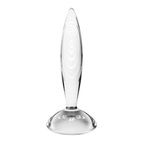 Скляна міцна анальна пробка прозора Satisfyer Sparkling Crystal - 2