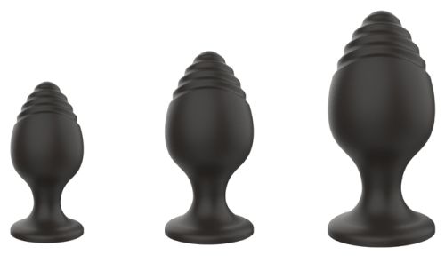 Анальні пробки чорного кольору 3 штуки BOSS of TOYS Boss Series Anal Plugs - 2