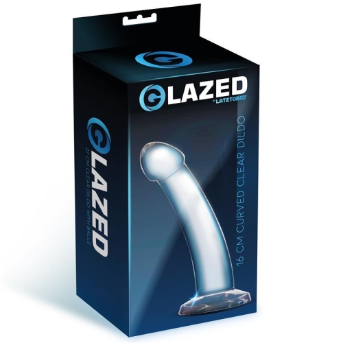 Фалоімітатор нереалістичний на присосці прозорого кольору Latetobed ​​Curved Dildo - 2
