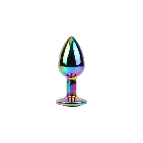 Анальная пробка из металла хамелеон Rainbow Gem Metal Plug Small - 2