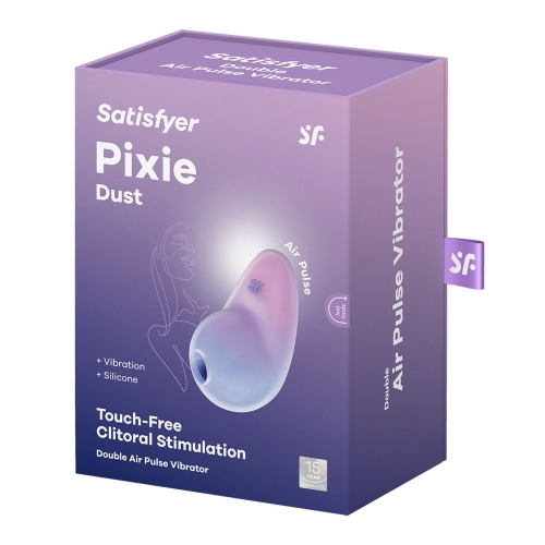 Вакуумний вібратор для клітора фіолетово рожевий Satisfyer Pixie - 6