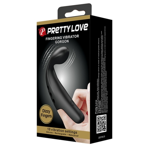 Многофункциональная вибронасадка на палец серии Pretty Love черная - 12