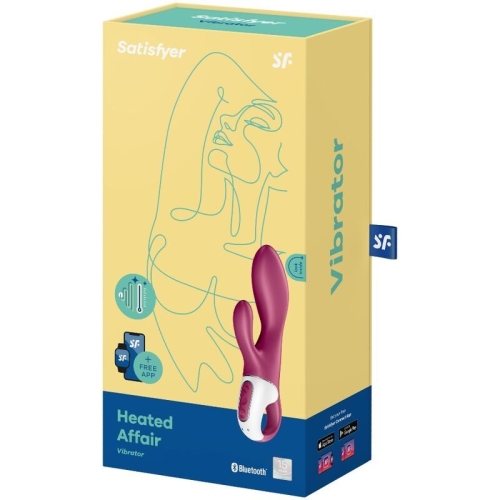 Вибратор кролик для стимуляции точки G и отростком для клитора бордовый Satisfyer Heated Affair - 4