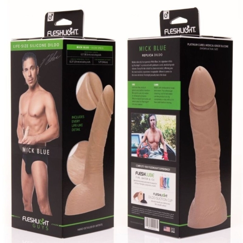 Фаллоимитатор реалистик с мошонкой порно звезды Mick Blue телесного цвета Fleshlight Fleshjack - 9