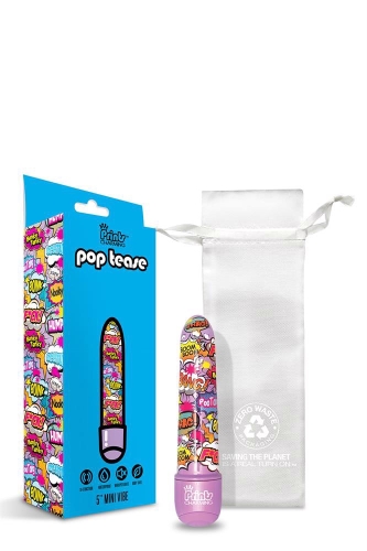Міні-вібратор з барвистим принтом Global Novelties Prints Charming Pop Tease - 1