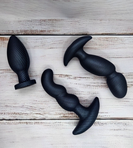 Анальний стимулятор чорний зі знімною вібропулею s PARK IGNITION PRV-02 CARBON FIBER - 2