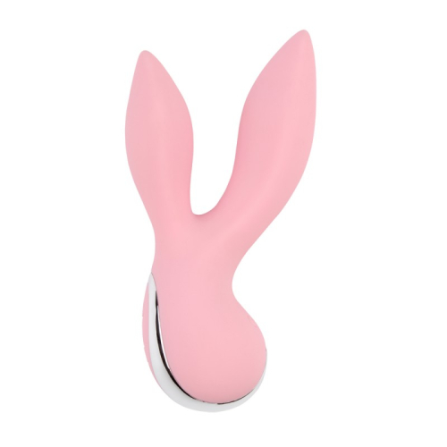 Розовый двойной вибратор для мастурбации Light Pink Oh My Rabbit - 2