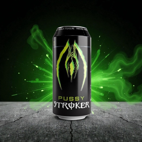 Мастурбатор вагина монстра в виде банки энергетика зеленого цвета Alive Pussy Stroker Monster - 5