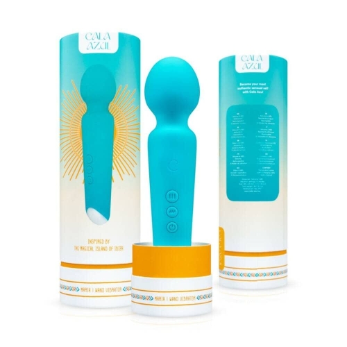 Вібромасажер для ерогенних зон Cala Azul - Maria I Wand Vibrator блакитний - 9