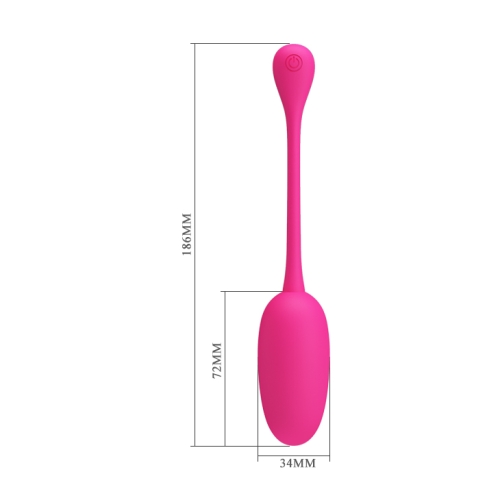 Силиконовое виброяйцо с перезарядкой розовое Pretty Love Knucker - 6