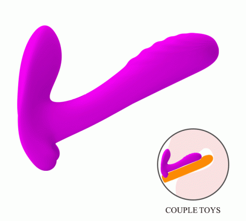 Вибратор со стимулятором клитора фиолетовый PRETTY LOVE Remote Control Massager - 6