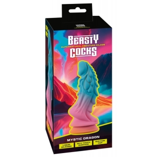 Фантастический фаллоимитатор на присоске разноцветный Beasty Cocks Mystic Dragon