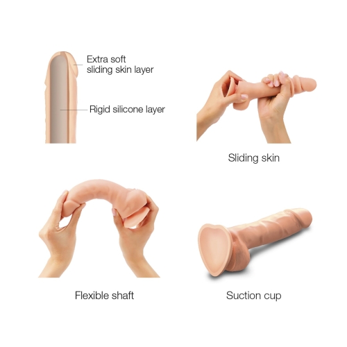 Фаллоимитатор на присоске S телесного цвета Strap On Me REALISTIC DILDO - 3