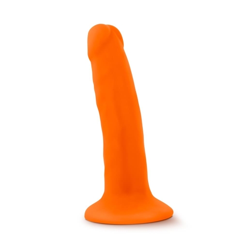 Фалос на присоску реалістичний Помаранчевий NEO 6INCH DUAL DENSITY cock NEON - 3