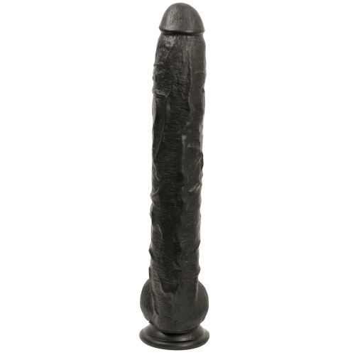 Фаллоимитатор 34 см/6 см мегареалистичный на присоске Doc Johnson Dick Rambone Cock Black Виниловый - 4