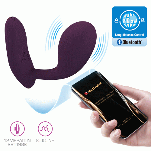 Смарт вібратор для точки G та клітора фіолетового кольору Lybaile Pretty Love G-Spot APP Baird - 2
