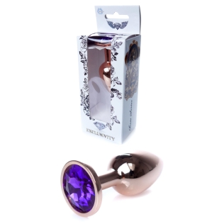 Анальна пробка із кристалом фіолетового кольору BOSS of TOYS Jewellery plug
