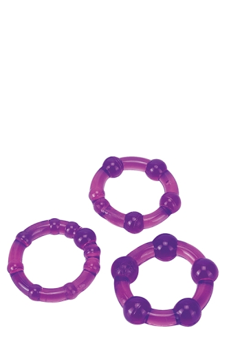 Набір ерекційних кілець фіолетові Ultra Soft &amp; Stretchy Pro Rings - 1
