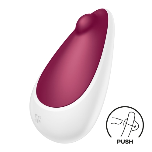 Вібратор для стимуляції клітора бордового кольору Satisfyer Spot On 3 Berry - 1