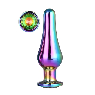 Анальная пробка конической формы Dream Toys GLEAMING LOVE COLOURED PLEASURE PLUG L
