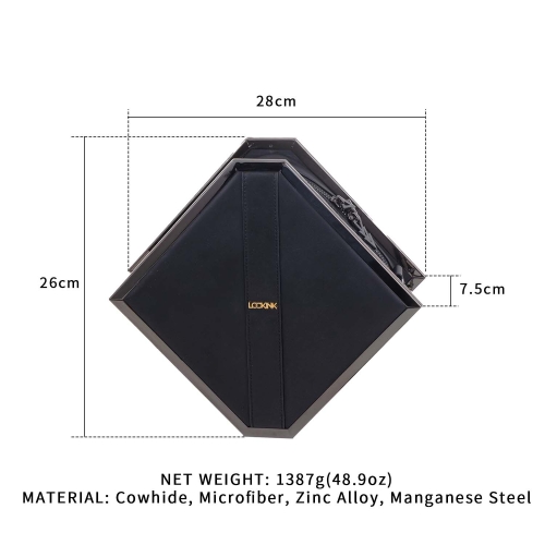 Сумка для носіння та зберігання секс іграшок чорного кольору Lockink Mysterious Square Kink Bag - 8
