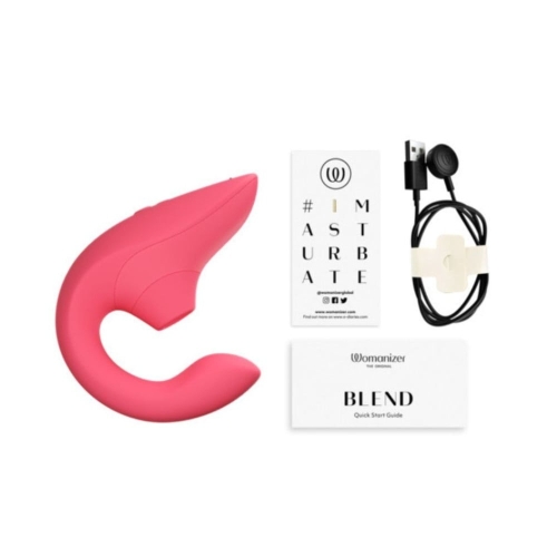 Вакуумний подвійний вібратор для точки G рожевого кольору Womanizer Blend Vibrant - 6