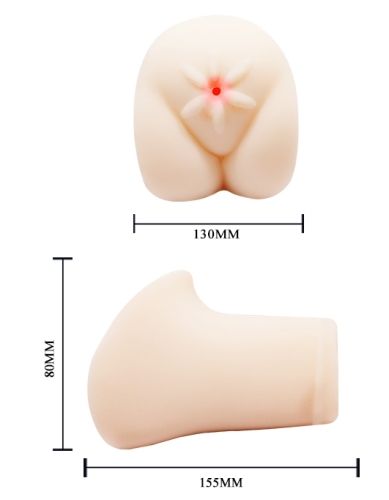 Мастурбатор вагина с вибрацией телесного цвета с пультом ДУ LYBAILE BAILE 3D Masturbator Vibration - 7