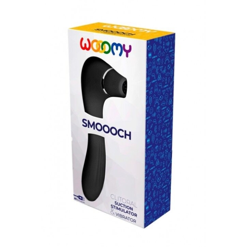 Вибратор с клиторальной вакуумной стимуляцией черного цвета Wooomy Smoooch Black Clitoral Suction &amp;amp; Vibration - 4