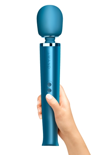 Вібромасажер Ванд у формі мікрофона синього кольору Le Wand Rechargeable massager - 1