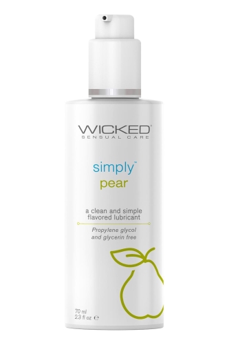 Оральний лубрикант на водній основі зі смакомГруші Wicked Sensual Care 70 мл - 1