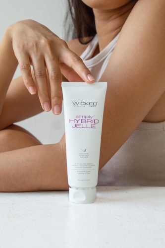 Лубрикант на водно силіконовій основі Wicked sensual care Simply hybrid jelle 120 мл - 4