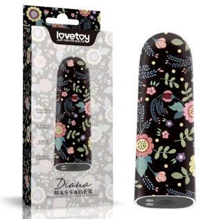 Компактний вібратор для клітора з принтом Lovetoy Rechargeable Diana Massager