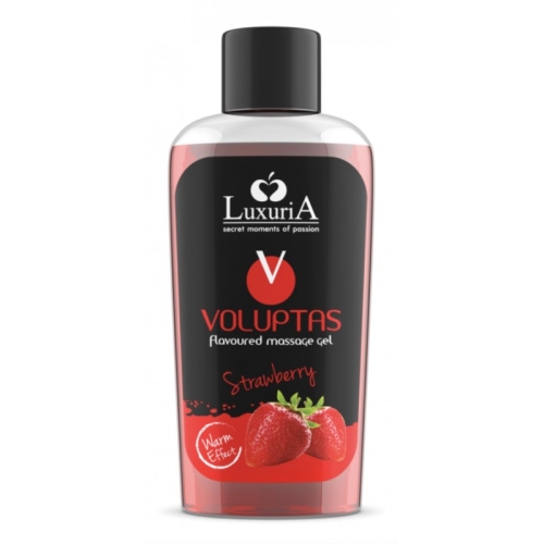 Масажний гель зі смаком полуниці Intimateline Luxuria Voluptas 100мл - 1