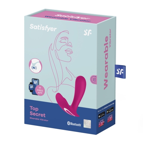 Смарт Вібротрусики для стимуляції клітора рожевого кольору Satisfyer Top Secret - 7