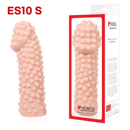 Насадка на член утолщающая стимулирующий рельеф Kokos Extreme Sleeve ES.10 размер S - 3